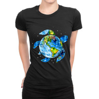 Sea Turtle Save The Planet Restore Earth Earth Day Ladies Fitted T-shirt | Artistshot