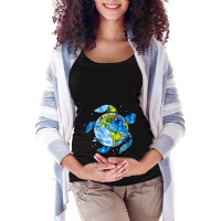 Sea Turtle Save The Planet Restore Earth Earth Day Maternity Scoop Neck T-shirt | Artistshot