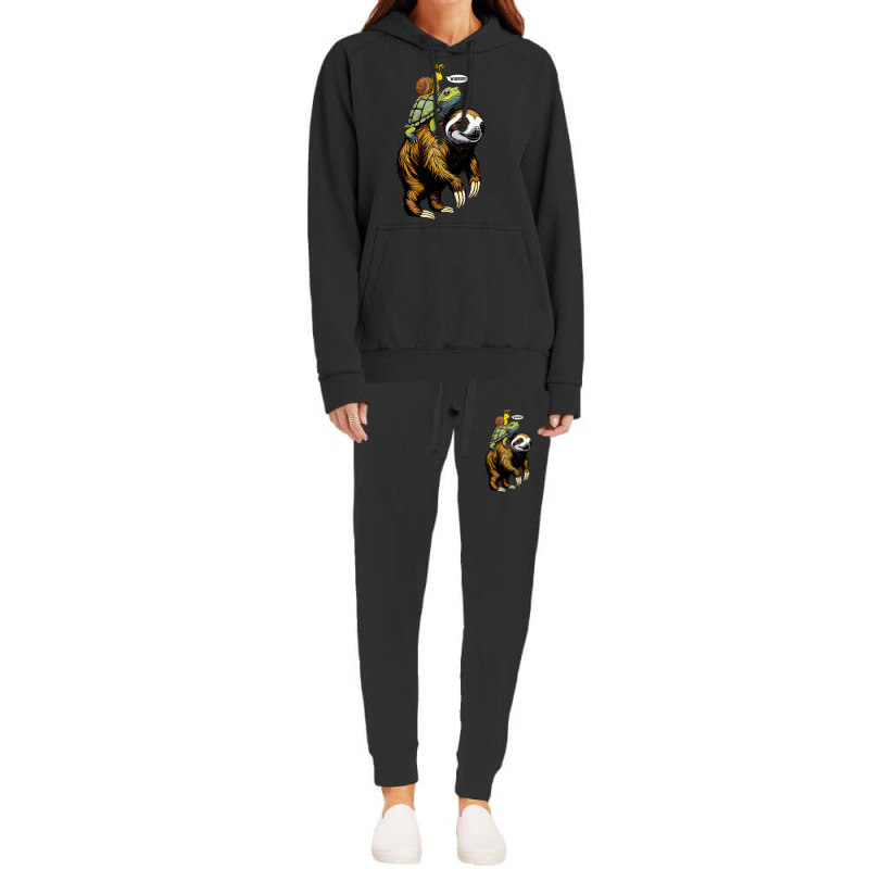 Sloth Turtle Snail Piggyback Slow Animal Speed Rac Hoodie & Jogger set by RenaHetrick | Artistshot