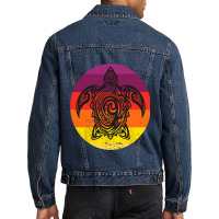 Sea Turtle Sketch Men Denim Jacket | Artistshot