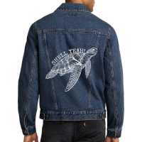 Shell Yeah Cute Tortoise Lover Gift Ocean Animal T Men Denim Jacket | Artistshot