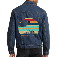 Retro Unidentified Flying Object Alien Ufo Men Denim Jacket | Artistshot