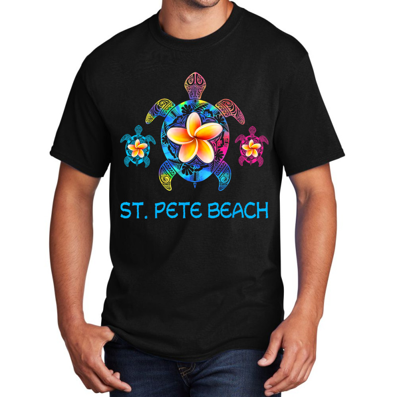 St. Pete Beach Florida 2tribal Tie Dye Sea Turtle Basic T-shirt by KeziahSingleta | Artistshot