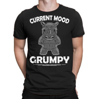 Rhino Men Women Current Mood Grumpy T-shirt | Artistshot