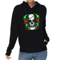 Skeleton Alien Lazy Halloween Costume Cool Skull B Lightweight Hoodie | Artistshot