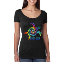 St. Pete Beach Florida Tie Dye Sea Turtle Summer V Women's Triblend Scoop T-shirt | Artistshot