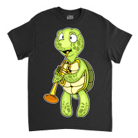 Sea Turtle Trumpet Player Kids Music Orchestra Tru Classic T-shirt | Artistshot