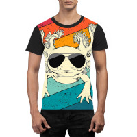 Retro Vintage Axolotl With Sunglasses Animal Lover Graphic T-shirt | Artistshot