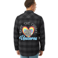 Save The Chubby Unicorns Rhinocerus Wildlife Anima Flannel Shirt | Artistshot