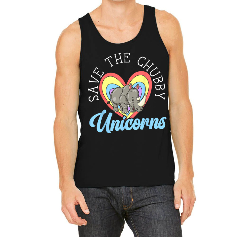 Save The Chubby Unicorns Rhinocerus Wildlife Anima Tank Top | Artistshot