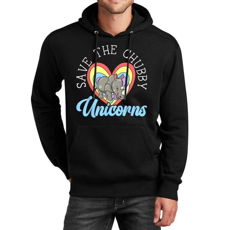 Save The Chubby Unicorns Rhinocerus Wildlife Anima Unisex Hoodie | Artistshot