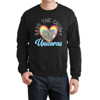 Save The Chubby Unicorns Rhinocerus Wildlife Anima Crewneck Sweatshirt | Artistshot