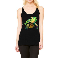 Sea Turtle Watercolor Art Shirt Sea Turtle Lovers Racerback Tank | Artistshot