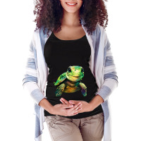 Sea Turtle Watercolor Art Shirt Sea Turtle Lovers Maternity Scoop Neck T-shirt | Artistshot