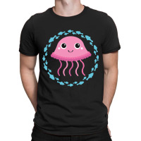 Small Cute Jellyfish In Fish Circle T-shirt | Artistshot