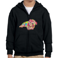 An Adorable Female Six Week O Youth Zipper Hoodie | Artistshot