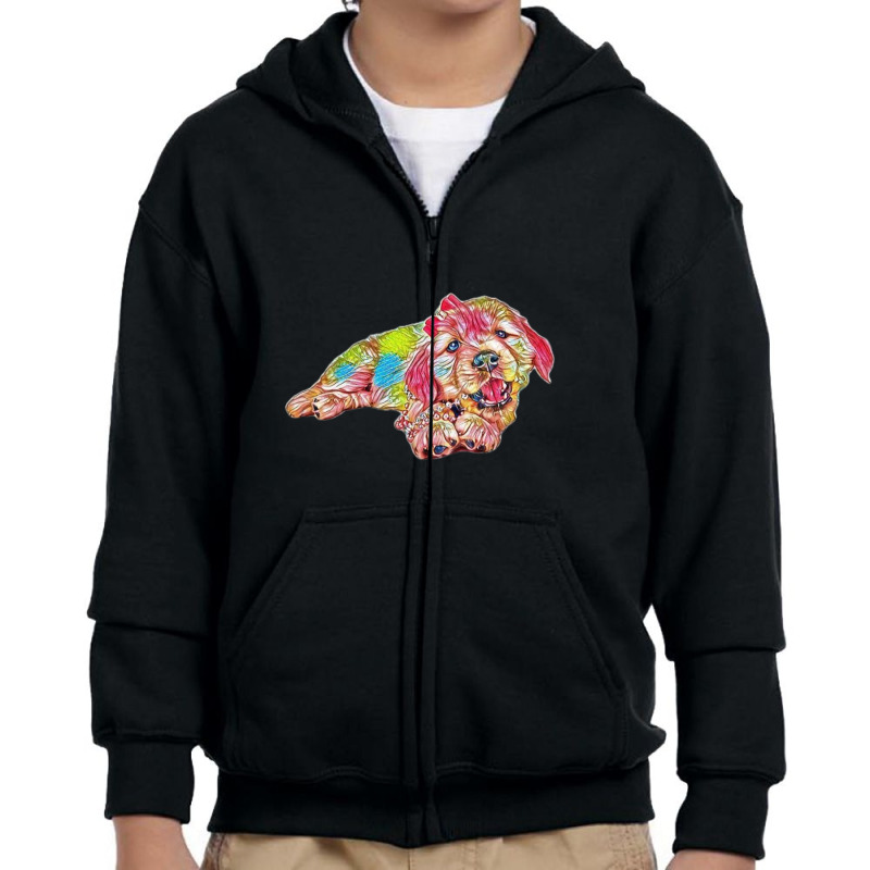 An Adorable Female Six Week O Youth Zipper Hoodie | Artistshot