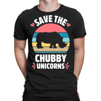 Save The Chubby Unicorns Vintage Funny Rhino Anima T-shirt | Artistshot