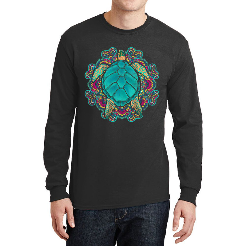 Sea Animal Turtle Lover Polynesian Tattoo Tribal T Long Sleeve Shirts by TONYGYARMATI | Artistshot