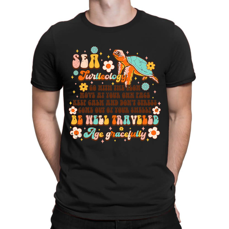 Sea Turtleology Groovy Sea Turtle Lover Summer Adv T-shirt | Artistshot