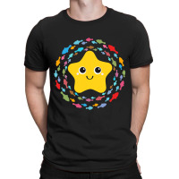 Small Friendly Starfish In Colourful Fish Circle T-shirt | Artistshot