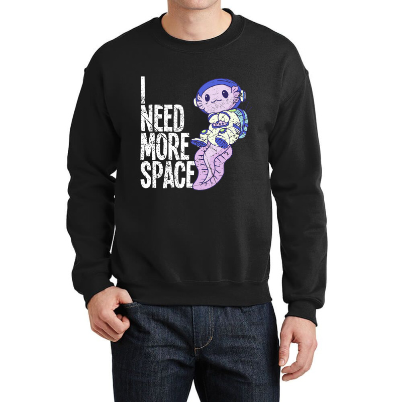 Space Galaxy Flying Axolotl Spacesuit Salamander S Crewneck Sweatshirt | Artistshot