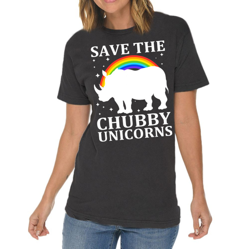 Save The Chubby Unicorns Vintage Funny Rhino Anima Vintage T-shirt | Artistshot