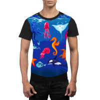 Sea Animals Ocean Life Creatures Lover For Kids Ch Graphic T-shirt | Artistshot