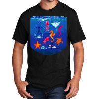 Sea Animals Ocean Life Creatures Lover For Kids Ch Basic T-shirt | Artistshot