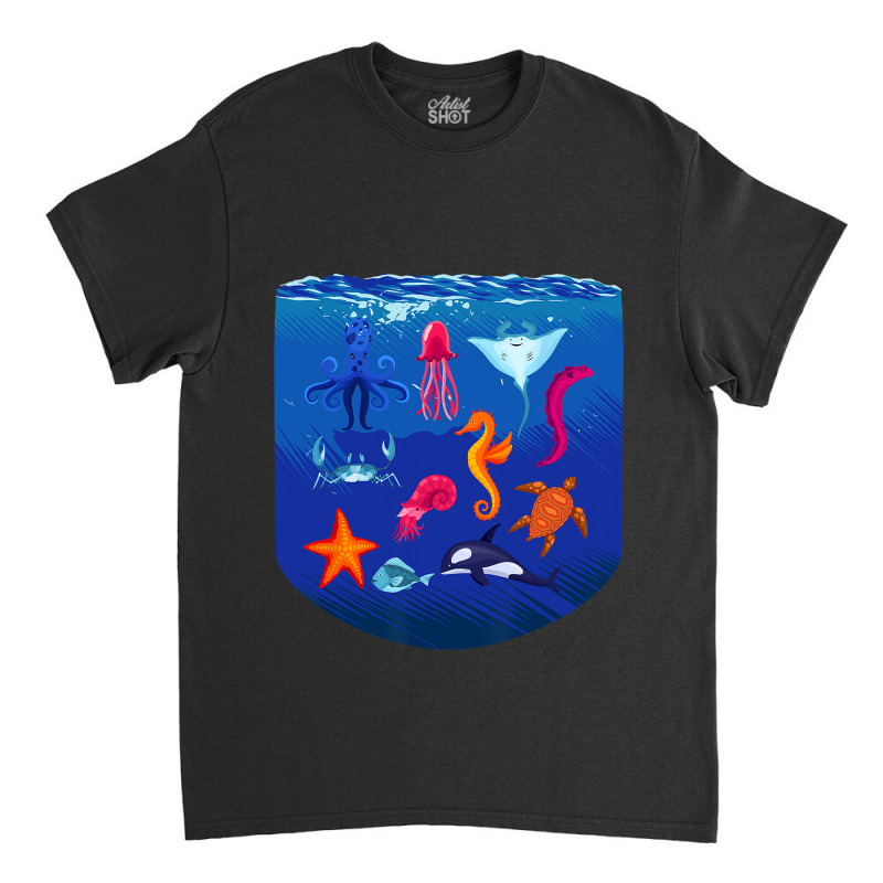 Sea Animals Ocean Life Creatures Lover For Kids Ch Classic T-shirt | Artistshot