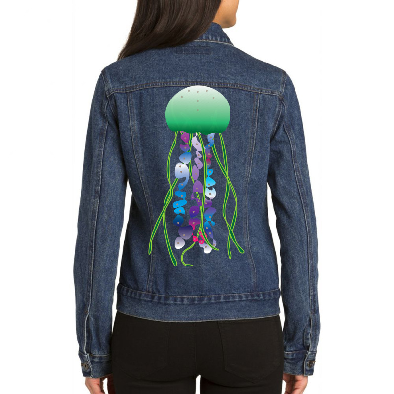 Sea Jellies Jellyfish Lover Cnidaria Marine Animal Ladies Denim Jacket by ROBERTMORRISON | Artistshot