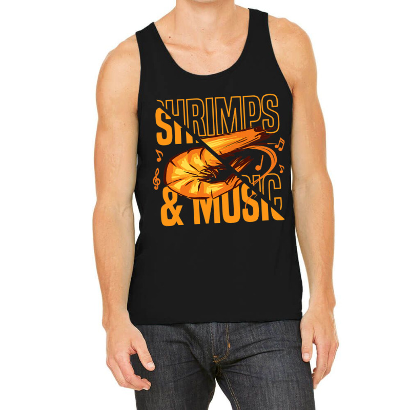 Shrimps And Music Musician Prawn Seafood Tank Top | Artistshot