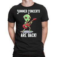 Summer Concerts Are Back Funny Alien Guitar Music T-shirt | Artistshot