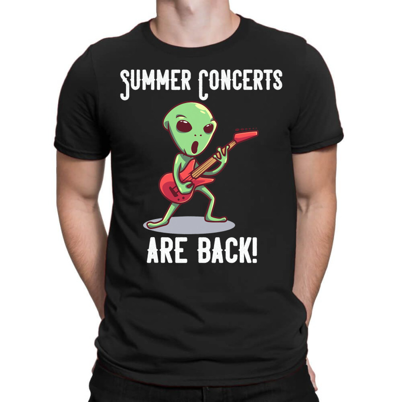 Summer Concerts Are Back Funny Alien Guitar Music T-shirt | Artistshot