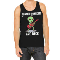 Summer Concerts Are Back Funny Alien Guitar Music Tank Top | Artistshot