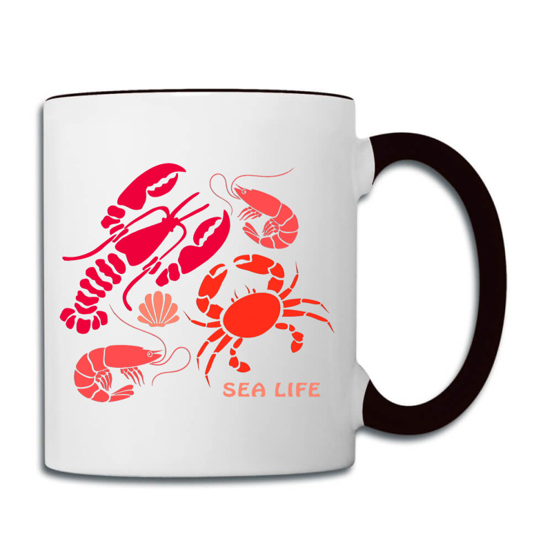 Sea Life Lobster Crab Shrimp And Clams Ocean Seafo Coffee Mug | Artistshot