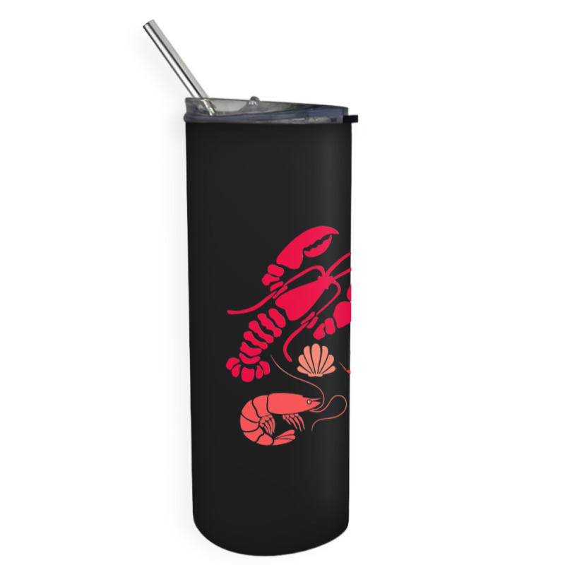 Sea Life Lobster Crab Shrimp And Clams Ocean Seafo Skinny Tumbler | Artistshot