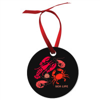 Sea Life Lobster Crab Shrimp And Clams Ocean Seafo Ornament | Artistshot