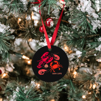 Sea Life Lobster Crab Shrimp And Clams Ocean Seafo Ornament | Artistshot