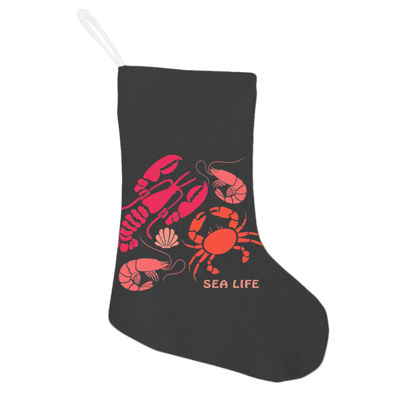 Sea Life Lobster Crab Shrimp And Clams Ocean Seafo Holiday Stocking | Artistshot