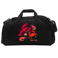 Sea Life Lobster Crab Shrimp And Clams Ocean Seafo Active Duffel | Artistshot