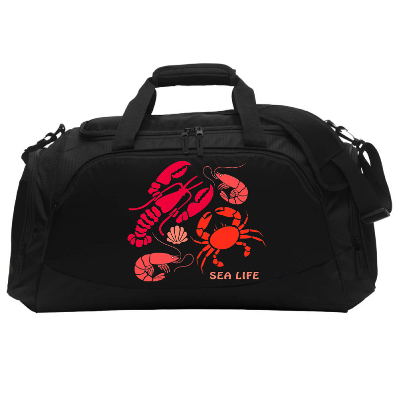 Sea Life Lobster Crab Shrimp And Clams Ocean Seafo Active Duffel | Artistshot