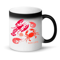 Sea Life Lobster Crab Shrimp And Clams Ocean Seafo Magic Mug | Artistshot