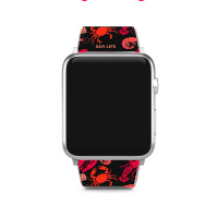 Sea Life Lobster Crab Shrimp And Clams Ocean Seafo Apple Watch Band | Artistshot