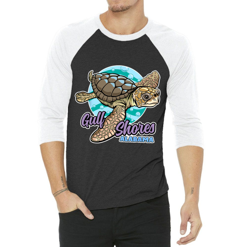 Sea Loggerhead Turtle Gulf Shores Alabama 3/4 Sleeve Shirt by WENDYKARL | Artistshot