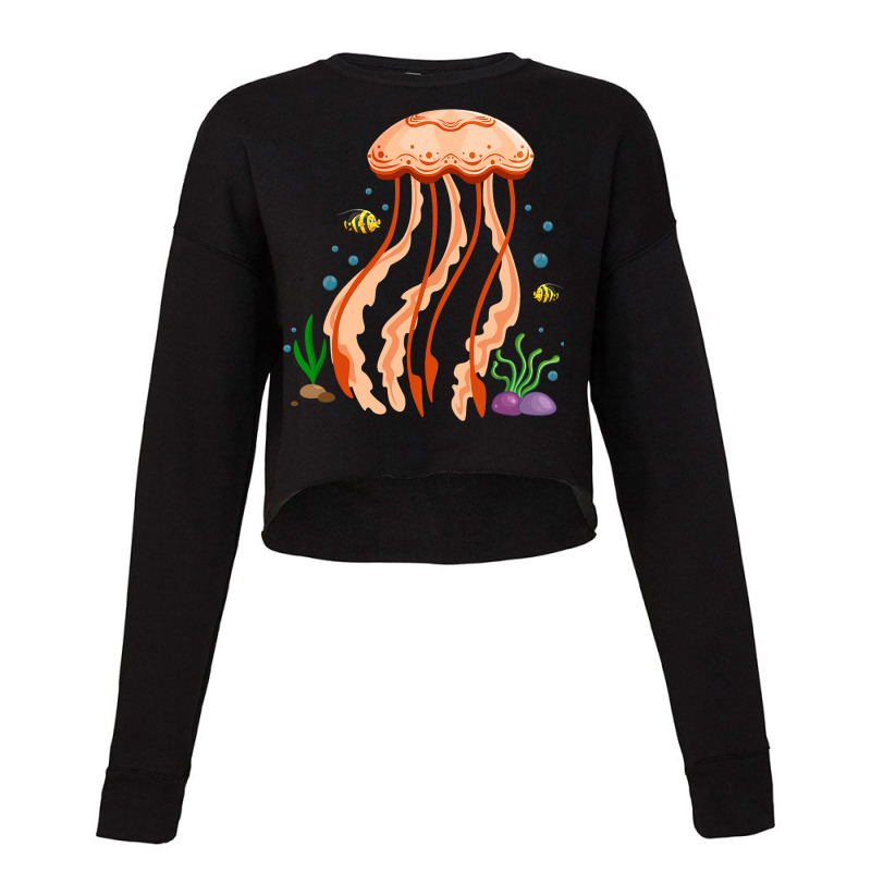 Sea Ocean Animal Lovers Jellyfish Gift Jellyfish Cropped Sweater by JESSELEON | Artistshot