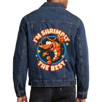 Shrimps I Shrimply The Best I Shrimp Seafood Crab  Men Denim Jacket | Artistshot