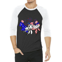 Sea Turtle American Flag Firework 4th Of July 3/4 Sleeve Shirt | Artistshot