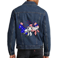 Sea Turtle American Flag Firework 4th Of July Men Denim Jacket | Artistshot