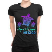 Summer Vacation Sea Turtle Mexico Playa Del Carmen Ladies Fitted T-shirt | Artistshot